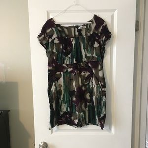 Purple and teal tunic